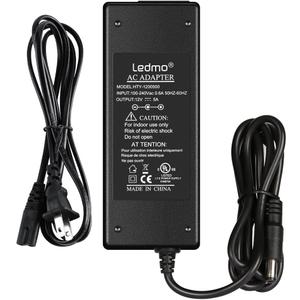 LEDMO Power Supply, Transformers,LED Adapter, 12V 5A 60 Watt Max AC 100-240V to DC 12V LED Driver for LED Strip Lights