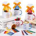 Baderke 6 Set Employee Appreciation Gifts Include Thank You Staff Mug Gift Set 12 oz Appreciation Mugs Inspirational Pens Tags for Employee Staff Team Group (Red Yellow Blue,Vivid)