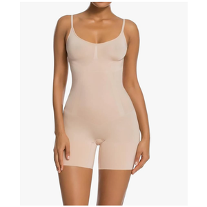 SHAPERX Shapewear for Women Tummy Control Open Bust Thigh Slimmer Body Shaper, L