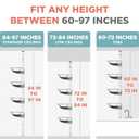 Zenna Home Tension Pole Shower Caddy Corner Organizer, Adjustable Standing Shower Caddy with 4 Baskets, Rust Resistant Bathroom Tension Rod Organizer, 60 to 97 Inch, Matte Black