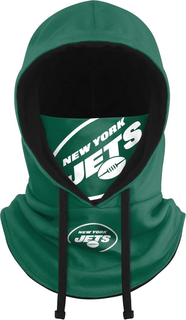 NFL Team Logo Team Color Drawstring Winter Cap Hooded Gaiter Balaclava Face Cover (One Size) NFL Team Logo Team Color Drawstring Winter Cap Hooded Gaiter Balaclava Face Cover (One Size)