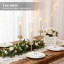 Gold Hurricane Candle Holders Set of 3, Brass Taper Candle Holders for Candlesticks, Elegant Tall Candle Sticks Holder Decor for Table Centerpiece, Wedding & Christmas Decorations
