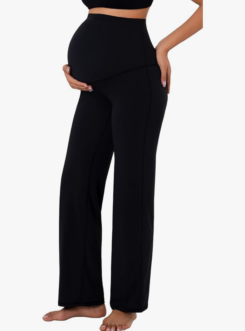 Sunzel Maternity Wide Leg Pants Over Belly Flowy Pregnancy Lounge Yoga Pants with Optional Pockets, Stretchy & Supportive Size S Sunzel Maternity Wide Leg Pants Over Belly Flowy Pregnancy Lounge Yoga Pants with Optional Pockets, Stretchy & Supportive Size S