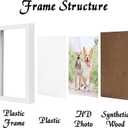 24x24 Picture Frame Set of 2, White Square Photo Frames High Transparent Wall Gallery Desktop Horizontal Vertical for Canvas Collage Photo Poster Certificate 24 x 24 inches