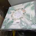 Floating Mahjong Table for Pool, 32x32 Inch Waterproof Tray with Official Rules, Cup Holders and Tile Grooves, for Mahjong, Cards, Poker, Dominoes, Pool, Hot Tub, Lake, Beach - Tropical Floral