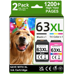 OEGGOINK 63XL Ink Cartridges Black and Color Compatible for HP 63XL Ink Cartridges Combo Pack Compatible for HP Ink 63 Fit for Officejet 3830 4650 5255 4655 Envy 4520 45