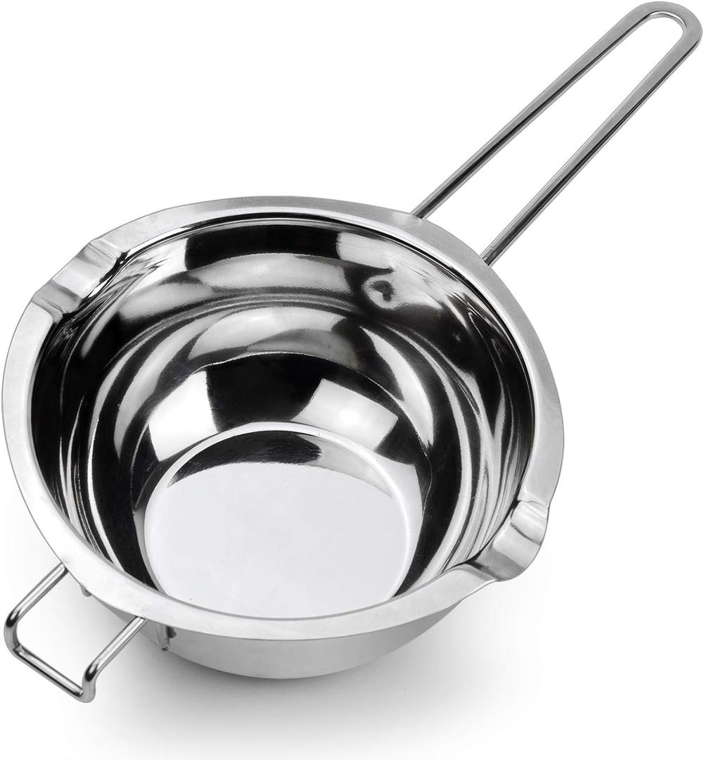 1000ML Upgrade Double Boiler Stainless Steel Melting Pot For Chocolate, Candle and Candy Making (34oz)