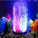 4.92 inch 12 LEDs Fish Tank Light, Bubbler Stone, LED Aquarium Lights Disk, Submersible Fish Tank Decorations Accessories, Underwater Round Small Bubbles Lamp Without air pump