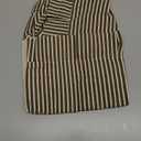 Cotton Kitchen Cooking Aprons,Vest Adjustable Bib Soft Chef Stripes Apron Two pockets with wide for Men Women (Coffee/Blue)