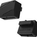 EZDIY-FAB USB 3.2 Gen 1 19-Pin 90 Degree L-Shape Adapter, Motherboard USB 3.0 Internal Header Adapter,19-Pin /20-Pin Male to Female Converter for Front Panel USB-A, Black -STD