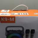 Karaoke Machine, Portable Bluetooth Speaker with 2 Wireless Microphones for Adults & Kids with Lights, Karaoke Microphone with PA System Supports USB/TF/REC/FM/AUX for Home Party Home System Packages (Black)