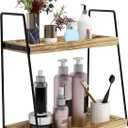 Dorhors 2 Tier Bathroom Counter Organizer Storage,Vanity Organizer for Bathroom Counter,Wood Standing Rack for Kitchen