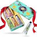 Yoken 20% Shea Butter Hand Cream Gift Set, Instant Soothing Moisturizing Hand Cream for Women Nourishes Dry Hands, 6-Piece Delicate Tin Gift Set Almond, Citrus Verbena & Floral-Scented, 6 x 1 OZ