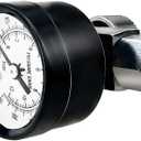 Beduan Flow Control Valve, 1/4" NPS Water Pressure Reducer Adjustable Control Valve with Gauge