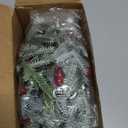 Giegxin 4 Pcs Vintage Small Christmas Wreath for Cabinet Mini Kitchen Wreath with Red Berry Realistic Norfolk Farmhouse Decoration for Xmas Window Indoor Chair Fireplace Porch Candle Decor (No Bows)