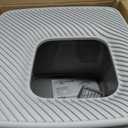 IRIS USA Cat Litter Box Top-Entry Square Top Entry Litter Box with Scoop, Enclosed Litterbox with Odor Control, Dog Proof Covered Litter Box Design, Easy to Clean, White/Gray