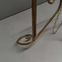 Deco 79 Metal Scroll Large Free Standing Adjustable Display Stand Easel with Chain Support, 22" x 21" x 46", Gold