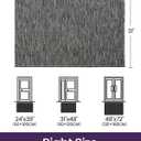 DEXI Dirt Trapper Door Mat, 31x48 Washable Doormat, Dirt Resistant and Absorbent, Easy Clean Low-Profile Floor Rugs for Entryway, Front Door, and Inside Entrance, Dark Grey