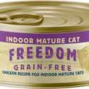 Blue Buffalo Freedom Grain-Free Wet Cat Food, Complete & Balanced Nutrition for Mature Indoor Cats, Made with Natural Ingredients, Chicken Recipe, 5.5-oz. Cans (24 Count) (EXP 03/15/29)