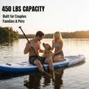 Inflatable Stand Up Paddle Board 11'×34" Extra Wide SUP, Ultra-Stable for Adults & Dog, 450lbs, Dual Chamber Pump, Fiberglass Paddle, Military Grade Dual Layer