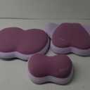 FLORICH 3 PCS Seat Cushion for Carseat Lumbar Support Pillow Car Neck Headrest Pillows Ultrathick Memory Foam Seat Pads Pressure Relief Back Cushion for Office Chair(Purple)