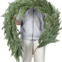 Dingion 1 Pcs 9 ft Christmas Cedar Garland - Softer & Thicker Realistic Pine Needles Artificial Classic Garland Decoration for Winter Holiday Mantel, Stair, Table