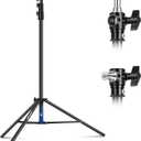 NEEWER 8.5ft/2.6m Air Cushioned Light Stand, Heavy Duty Metal Photography Tripod Stand with 1/4" to 3/8" Reversible Spigot, 3 Way Mounting Interface & Metal Locking Knobs, Max Load 5.5lb/2.5kg