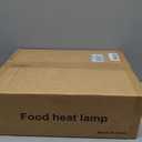 Food Heat Lamp with 2 x 250W Bulbs, 5000+ Hour Lifespan, Silver