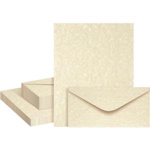 Eersida 150 Sheets Vintage Stationery Paper and Envelopes Letter Set Includes 100 Vintage Letter Writing Paper and 50 Envelope for Office Library(8.5 x 11 Inch,Retro Style)