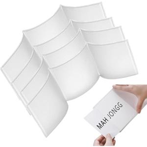 2025 Mahjong Card Holder, Fit Size(5.7 x 4.72 inch), Plastic Clear Mahjong Card Sleeve Suitable for Family, Friends Gathering, Travelling Gift (4Pack)