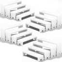 4 Set Large White Wooden Tiered Riser Display Stands for Vendor Events,Stackable Wooden Cupcake Stand,Farmhouse Decor Wood Dessert Table Display Set,Vendor Booth Display Items,Food Display Risers for Party12-11.2-10.4-9.6IN