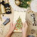 3 x 60 Pack Vintage Christmas Tree Themed Guest Napkins 4.3  7.8Inch Cream Snowflake Christmas Tree Disposable Lunch Dinner Napkins Christmas Day Party Family Gathering Table Decoration