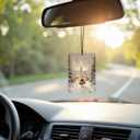 Christmas Car Air Freshener 3 Pcs, Vintage Winter Xmas Books Santa Cabin Pine Tree Forest Hanging Air Freshener for Cars Closet Drawer Books, Christmas Car Accessories for Women Men