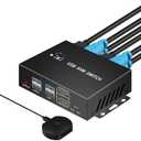 Dual Monitor Kvm Switch 2 Monitors 2 Computers HDMI 4k@60HZ,USB3.0. kvm switches 1 Monitors 2 Monitor 2 Computers,USB switcher 2 Computers Keyboard Mouse Switch