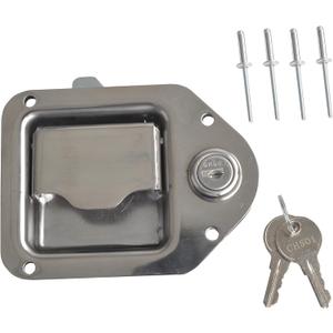 Truck Tool Box Latch Paddle Lock Replacement Handle 4-3/8x 3-1/4 with 2 Keys Stainless Steel for RV, Trailer, UTV, ATV Toolbox
