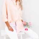 siliteelon Womens Oxford Button Down Shirt Long Sleeve Cotton Dress Shirt Collared Blouse Business Casual Work Tops -  XL