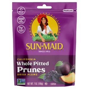 Sun-Maid Pitted Prunes, Non-GMO, 100% Fruit, No Sugar added, 7 oz (Pack of 1) (Best By: 19/12/2026)