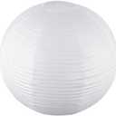 23.6" White Round Paper Lanterns, Large Hanging Paper Lamp Shade, Chinese/Japanese Paper Lantern Pendant Light for Party Decoration, Wedding, Home Decor Ceiling Lampshade(1 Pack)