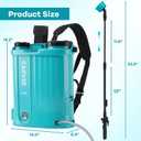 2.6 Gallon Battery Powered Backpack Sprayer, 0-65 PSI Adjustable Pressure, Electric Sprayer with 5 Nozzles and 1 Wands, 18V 2Ah Battery, Wide Mouth Lid for Weeding, Spraying