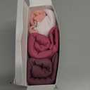 GLLQUEN BABY Girl Swaddles 0-3 Months - 3 Pack Baby Swaddles Sack for Newborn, Infant Sleep Sack, Easy Swaddling Wrap, Soft Color Gradient, Nursery Swaddle Blankets Essentials (Pink & Berry Tone)