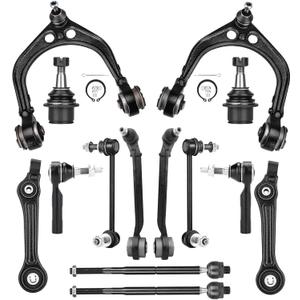 2WD Front Upper and Lower Control Arm Suspension Kit Fit for 2005-2010 Chrysler 300, 2008-2010 Dodge Challenger, 2006-2010 Charger, 2005-2008 Magnum K620177 K620178 K620258 K620257-14pcs