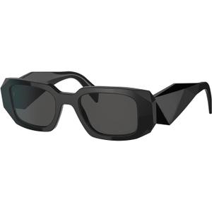 BUTABY Trendy Rectangle Sunglasses for Women Men Retro Sun Glasses Vintage Fashion Square Frame (Black Frame Grey Lens)