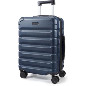 LIGHT FLIGHT Carry On Luggage 22x14x9 Airline Approved, Expandable Carry On Suitcases with Wheels, Lightweight Luggage, Durable Hard Shell 20 Inch Rolling Suit Case for Men Women Travel, Dark Blue