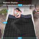yescool Weighted Blanket for Adults (20 lbs, 60" x 80",Grey& Black) Cooling Heavy Blanket for Sleeping Perfect for 190-210 lbs, Queen Size Breathable Blanket with Premium Glass Bead, Machine Washable