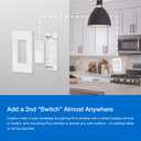 Lutron Diva Smart Dimmer Light Switch 3-Way Kit for Caseta Smart Lighting, w/Plate, Pico Remote, Wallmount Bracket, and Label Stickers, No Neutral Required, DVRF-PKG1D-WH