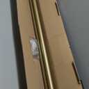 Gold Curtain Rod-EUPLAR 1 Inch Long Curtain Rod with Decorative Square Finials, 72-144 Inch Adjustable Window Curtain Rods for Living Room,Kitchen