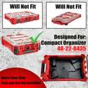 Tidy Tool Insert for Milwaukee M18 Grinder (Fits 2880, 2881, 2686 Models) Packout Compact Organizer 48-22-8435 Liner Accessory Storage Only