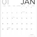 Wall Calendar 2026, 12 Months, 17" x 12" Large Wall Calendar with Hanger, Thick Paper and Spiral Binding. Classic Black & White, Professional Business Design.