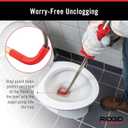 RIDGID 59787 Model K-3 Toilet Auger with Unclogging 3-Foot Snake and Bulb Head