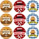 PETCEE Happy Fathers Day Stickers Labels, 1.5" Father's Day Gift Tags Stickers,Buffalo Plaid Fathers Day Gift Present Labels Stickers for Envelope Seals Gift Wrap Boxes Cards Party Favor Decorations,